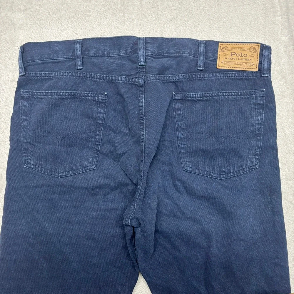 Polo Ralph Lauren Jeans Mens 38x30 Straight Leg Navy Blue EUC